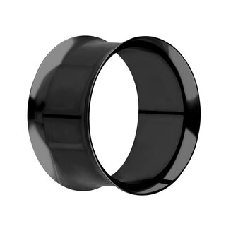 Titanium Flesh Tunnel - Double Flare - Black 16 mm