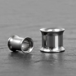 Titanium Flesh Tunnel - Double Flare - Silver