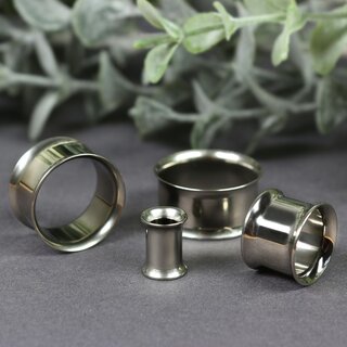 Titanium Flesh Tunnel - Double Flare - Silver 20 mm