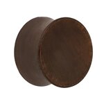 Wood Ear Plug - Dark Brown 6 mm