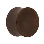 Wood Ear Plug - Dark Brown 10 mm