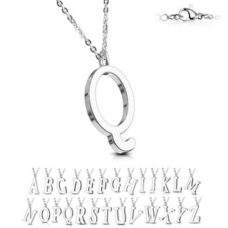 Necklace - Silver - Letter