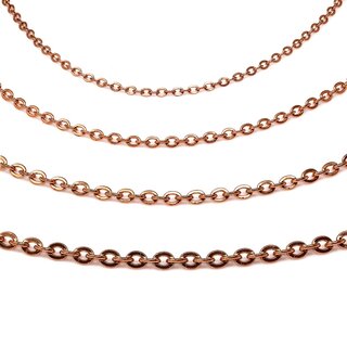 Necklace - Steel - 4 Colors - [50.] rose gold - Thickness: 1mm - Length: 60cm