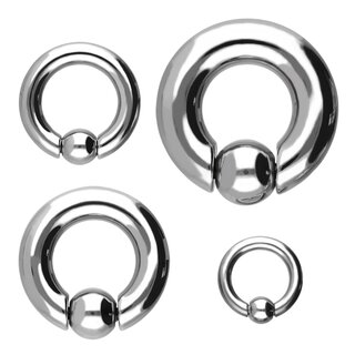 Ball Closure Ring - Steel - Silver - Spring Ball