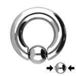 Ball Closure Ring - Steel - Silver - Spring Ball
