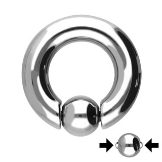 Ball Closure Ring - Steel - Silver - Spring Ball [01.] - 3.0 x 12 mm (Kugel: 6mm)