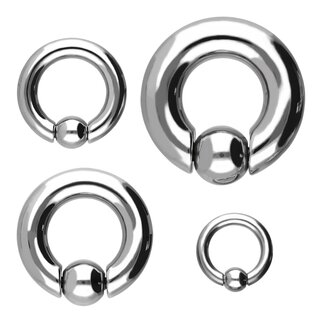 Ball Closure Ring - Steel - Silver - Spring Ball [01.] - 3.0 x 12 mm (Kugel: 6mm)