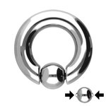 Ball Closure Ring - Steel - Silver - Spring Ball [12.] -...