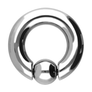 Ball Closure Ring - Steel - Silver - Spring Ball [13.] - 10.0 x 19 mm (Kugel: 14mm)
