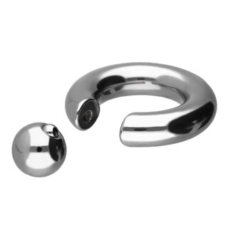 Ball Closure Ring - Steel - Silver - Spring Ball [13.] - 10.0 x 19 mm (Kugel: 14mm)