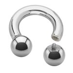 Circular Barbell - Steel - Silver - Internally Screw
