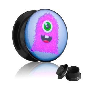 Picture Ear Plug - Screw - Monster