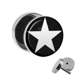 Picture Fake Plug - Star - White