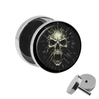 Picture Fake Plug - Screaming Skull