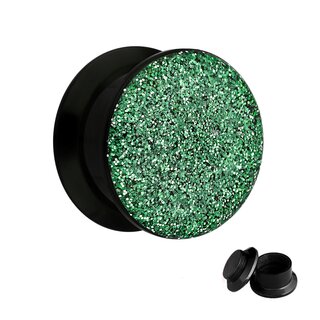 Ear Plug - Glitter - Dark Green