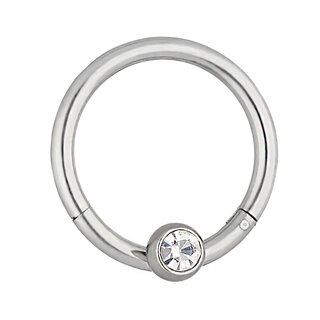 Segement Ring Piercing - Clicker - Crystal