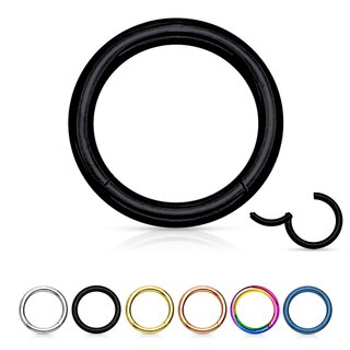 Segmentring-Clicker - Piercing - Segment-Clicker - Steel - [54.] black - 0.8mm x 8mm