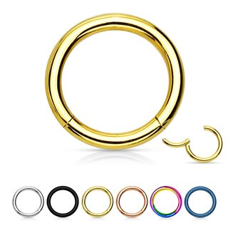 Segmentring-Clicker - Piercing - Segment-Clicker - Steel - [109.] gold - 1.0mm x 7mm