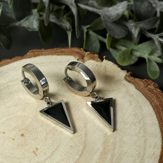 Hoop Earrings - Pendant - Triangle