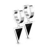 Hoop Earrings - Pendant - Triangle [01.] - silver