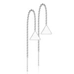 Ear Stud - Silver - Chain - Triangle - Small [01.] - silver