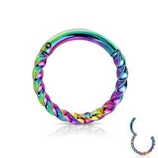Segement Ring Piercing - Clicker - Twisted - 5 Colors