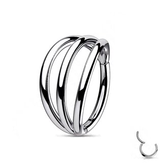 Segement Ring Piercing - Clicker - Titanium - 3 Rings