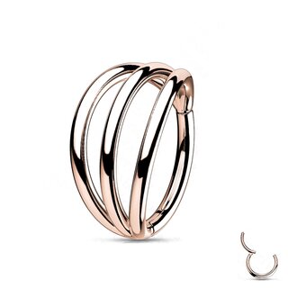 Segement Ring Piercing - Clicker - Titanium - 3 Rings