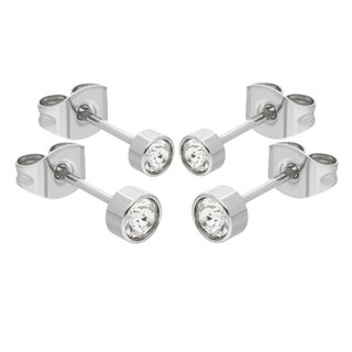 Max Palmer - Ear Stud Set with Swarovski Crystal