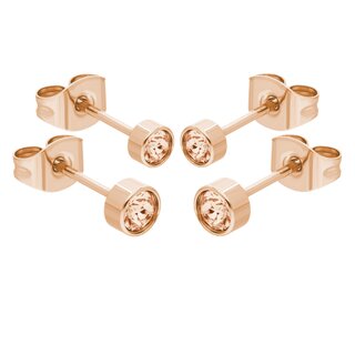 Max Palmer - Ear Stud Set with Swarovski Crystal