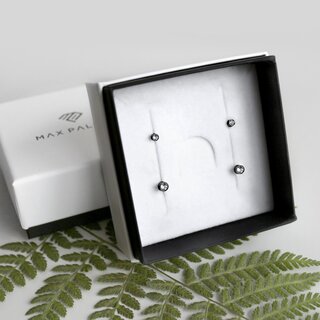 Max Palmer - Ear Stud Set with Swarovski Crystal