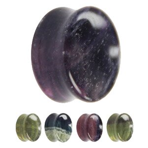 Stone Ear Plug - Fluorite