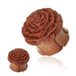 Wood Ear Plug - Rose - Brown