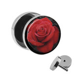 Picture Fake Plug - Red Rose