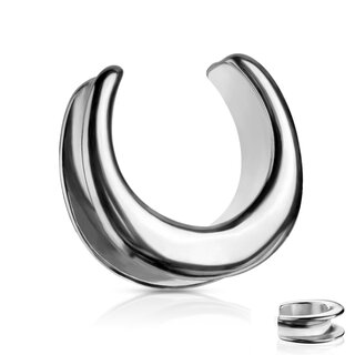 Flesh Tunnel - Half Tunnel - [01.] silver - silver - 10mm