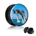 Picture Ear Plug - Screw - Dolphin