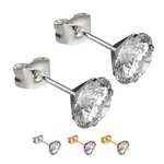 Max Palmer - 925 Silver - Ear Stud with Swarovski Crystal...