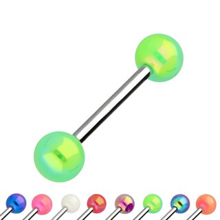 Barbell Piercing with Balls - Metallic Colored