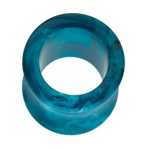 Flesh Tunnel - Acrylic - Marble - Blue
