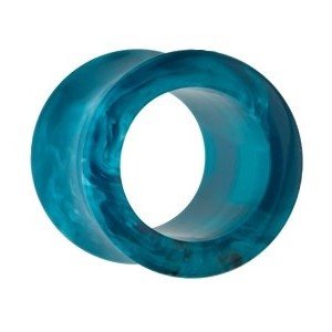 Flesh Tunnel - Acrylic - Marble - Blue