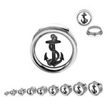 Picture Ear Plug - Steel - Mirror - Anchor