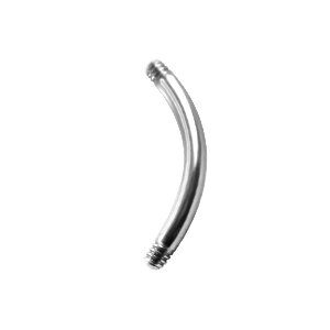 Bananabell Piercing - Steel - Silver - without Balls [21.] - 1,6 x 14mm