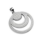 Pendant - Silver - Round - Crystals