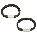 Bracelet - Leather - Magnetic Lock - Braided