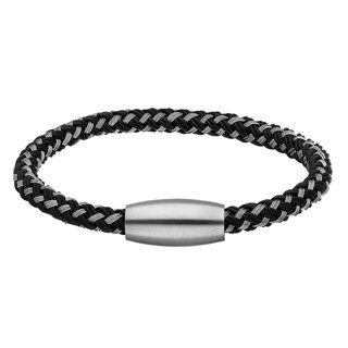Bracelet - Synthetic Stainless Steel - Magnetic Closure - Braided