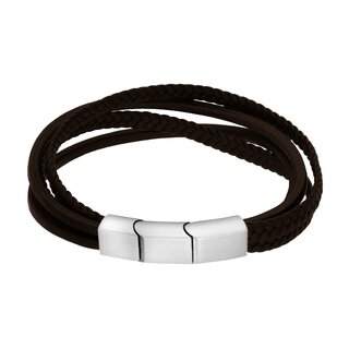 Bracelet - Leather - Magnetic Closure - 3 Rows