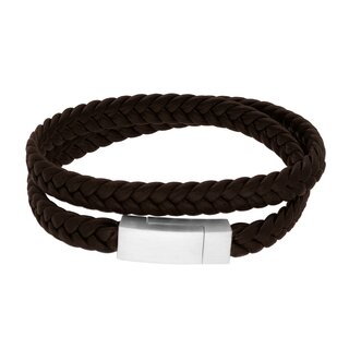 Wrap Bracelet - Leather - Magnetic Closure - Braided
