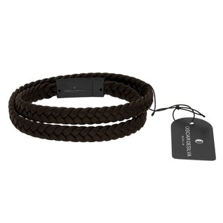 Wrap Bracelet - Leather - Magnetic Closure - Braided