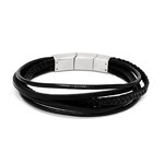 Bracelet - Leather - Magnetic Closure - 5 Rows