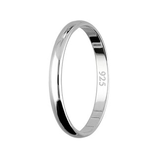 Ring - 925 Silver - Shiny - 4 Width - Silver